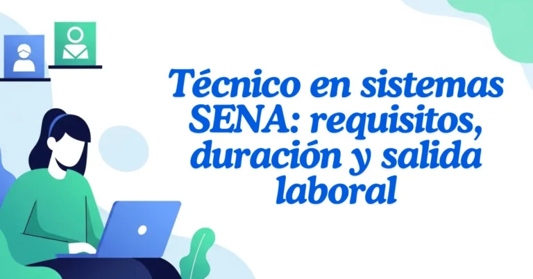 Técnico en sistemas SENA requisitos, duración y salida laboral